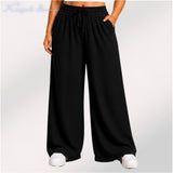 Womens elasticated High Rise waist loose straight fit Palazo Pajama KGDJNS-404060