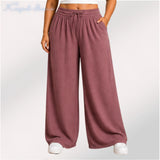 Womens elasticated High Rise waist loose straight fit Palazo Pajama KGDJNS-404063