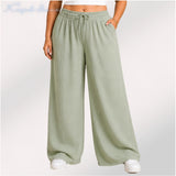 Womens elasticated High Rise waist loose straight fit Palazo Pajama KGDJNS-404064