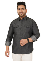 Men's Plus Size Denim Shirt MJSSH-20014
