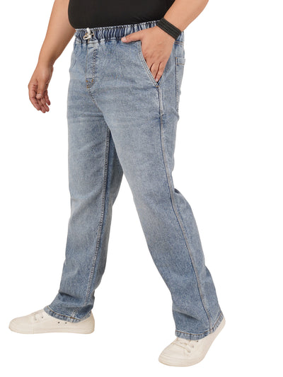 Men's Plus Size Elasticated Jeans KGDJN-406083