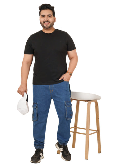 Men's Plus Size Denim Jogger KGDJGR-406089