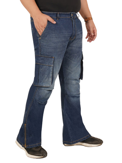 Men's Plus Size Denim Cargo KGDCR-406097