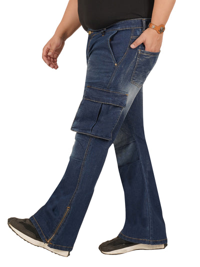 Men's Plus Size Denim Cargo KGDCR-406097