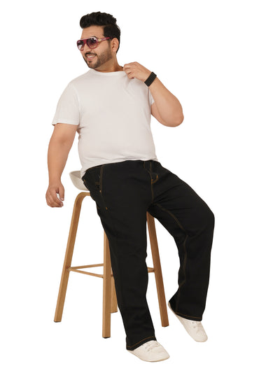 Men's Plus Size Elasticated Jeans KGDJN-406087