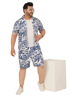 Men's Plus Size Printed Co Ord Set MJSCD-20009