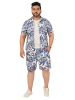 Men's Plus Size Printed Co Ord Set MJSCD-20009