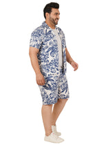 Men's Plus Size Printed Co Ord Set MJSCD-20009