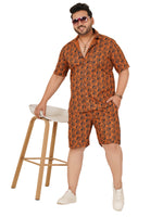 Men's Plus Size Printed Co Ord Set MJSCD-20010