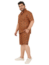 Men's Plus Size Printed Co Ord Set MJSCD-20010