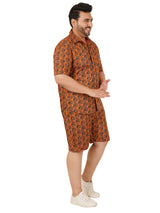 Men's Plus Size Printed Co Ord Set MJSCD-20010