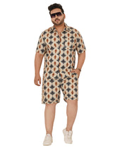 Men's Plus Size Printed Co Ord Set MJSCD-20001