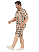Men's Plus Size Printed Co Ord Set MJSCD-20001