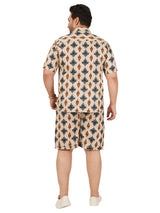 Men's Plus Size Printed Co Ord Set MJSCD-20001