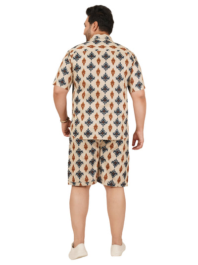 Men's Plus Size Printed Co Ord Set MJSCD-20001