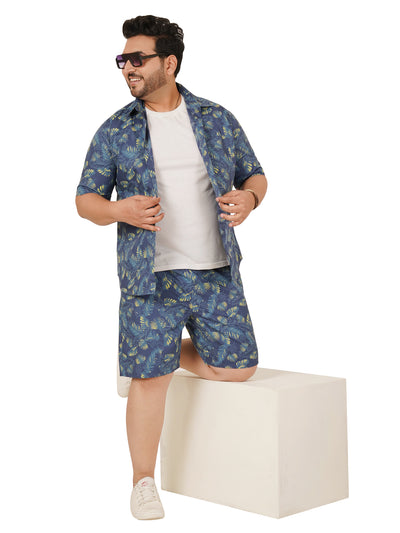 Men's Plus Size Printed Co Ord Set MJSCD-20002