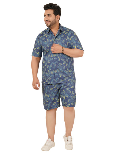 Men's Plus Size Printed Co Ord Set MJSCD-20002