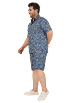 Men's Plus Size Printed Co Ord Set MJSCD-20002