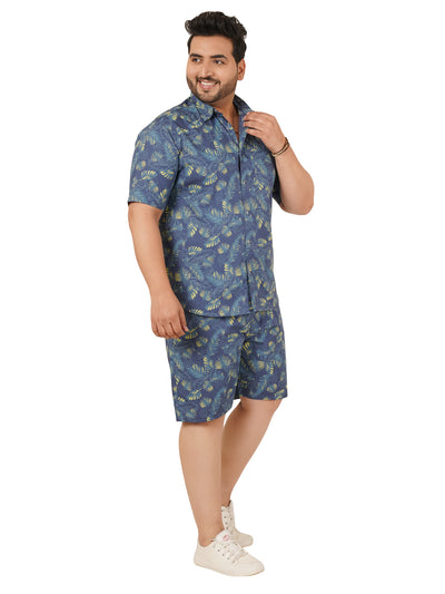 Men's Plus Size Printed Co Ord Set MJSCD-20002