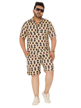 Men's Plus Size Printed Co Ord Set MJSCD-20003