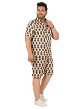 Men's Plus Size Printed Co Ord Set MJSCD-20003