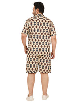 Men's Plus Size Printed Co Ord Set MJSCD-20003