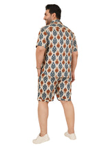 Men's Plus Size Printed Co Ord Set MJSCD-20004