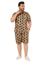 Men's Plus Size Printed Co Ord Set MJSCD-20008