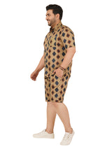 Men's Plus Size Printed Co Ord Set MJSCD-20008