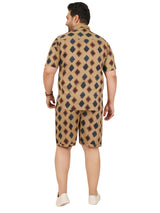 Men's Plus Size Printed Co Ord Set MJSCD-20008