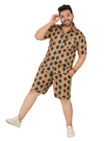 Men's Plus Size Printed Co Ord Set MJSCD-20008