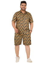 Men's Plus Size Printed Co Ord Set MJSCD-20006