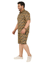 Men's Plus Size Printed Co Ord Set MJSCD-20006