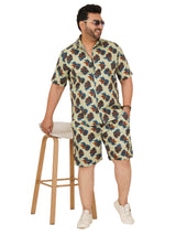 Men's Plus Size Printed Co Ord Set MJSCD-20005