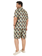 Men's Plus Size Printed Co Ord Set MJSCD-20005