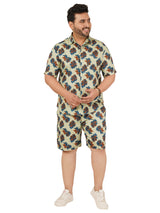 Men's Plus Size Printed Co Ord Set MJSCD-20005