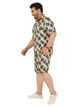 Men's Plus Size Printed Co Ord Set MJSCD-20005