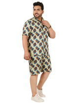 Men's Plus Size Printed Co Ord Set MJSCD-20005