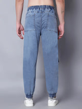 Kagad Jeans Mens Plus Size and Regular Fit Sea Blue Denim Jogger - Style Code "KGDJGR-403072