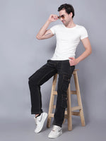 Kagad Jeans Mens Regular Fit Black Cargo Jeans - Style Code "KGDCRG-403068