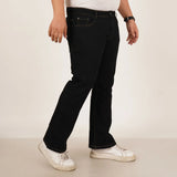 Mens Plus Size Boot Fit Black Denim Jeans - Style Code "KGDJN-406016