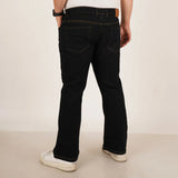 Mens Plus Size Boot Fit Black Denim Jeans - Style Code "KGDJN-406016