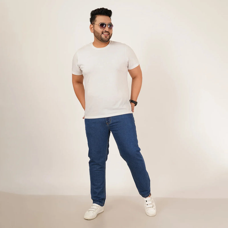Kagad Jeans Mens Plus Size Regular Fit Storm Blue Color Denim Jeans - Style Code 