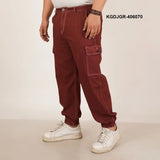 Kagad Jeans Mens Plus Size Loose Fit Copper Red Color Denim Jogger - Style Code "KGDJGR-406070