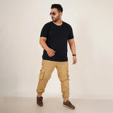Kagad Jeans Mens Plus Size Loose Fit Rich Cream Color Denim Jogger - Style Code "KGDJGR-406066