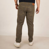 Kagad Jeans Mens Plus Size Regular Fit Army Green Color Denim Jeans - Style Code "KGDJN-406036
