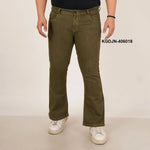 Mens Plus Size Boot Fit Army Green Denim Jeans - Style Code "KGDJN-406018