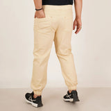 Kagad Jeans Mens Plus Size Loose Fit Rich Cream Color Denim Jogger - Style Code "KGDJGR-406072