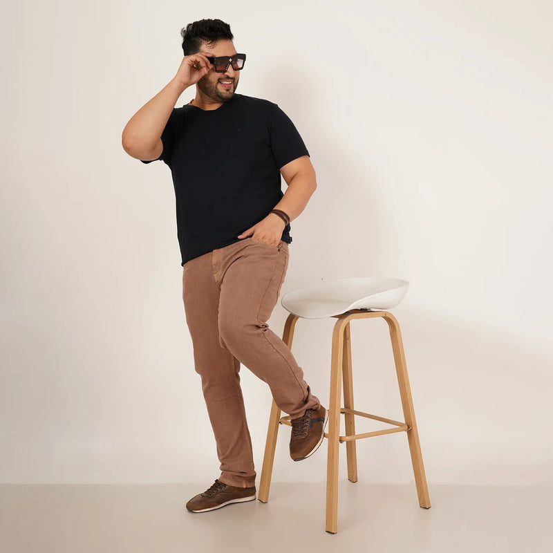 Kagad Jeans Mens Plus Size Regular Fit Imitaion Gold Color Denim Jeans - Style Code 