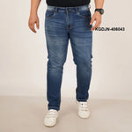 Mens Plus Size Regular Fit Dark Blue Color Denim Jeans - Style Code "KGDJN-406043